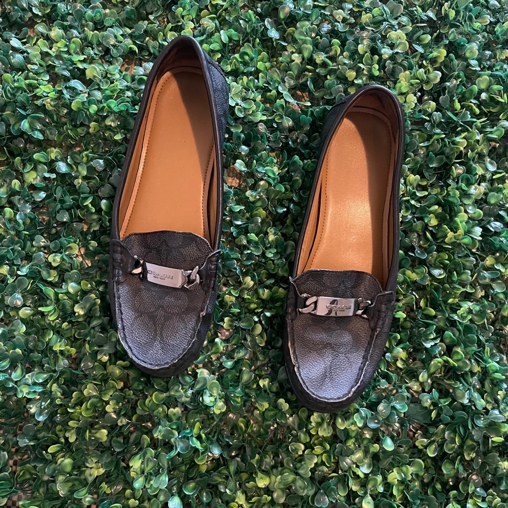 Coach Black Leather Loafers